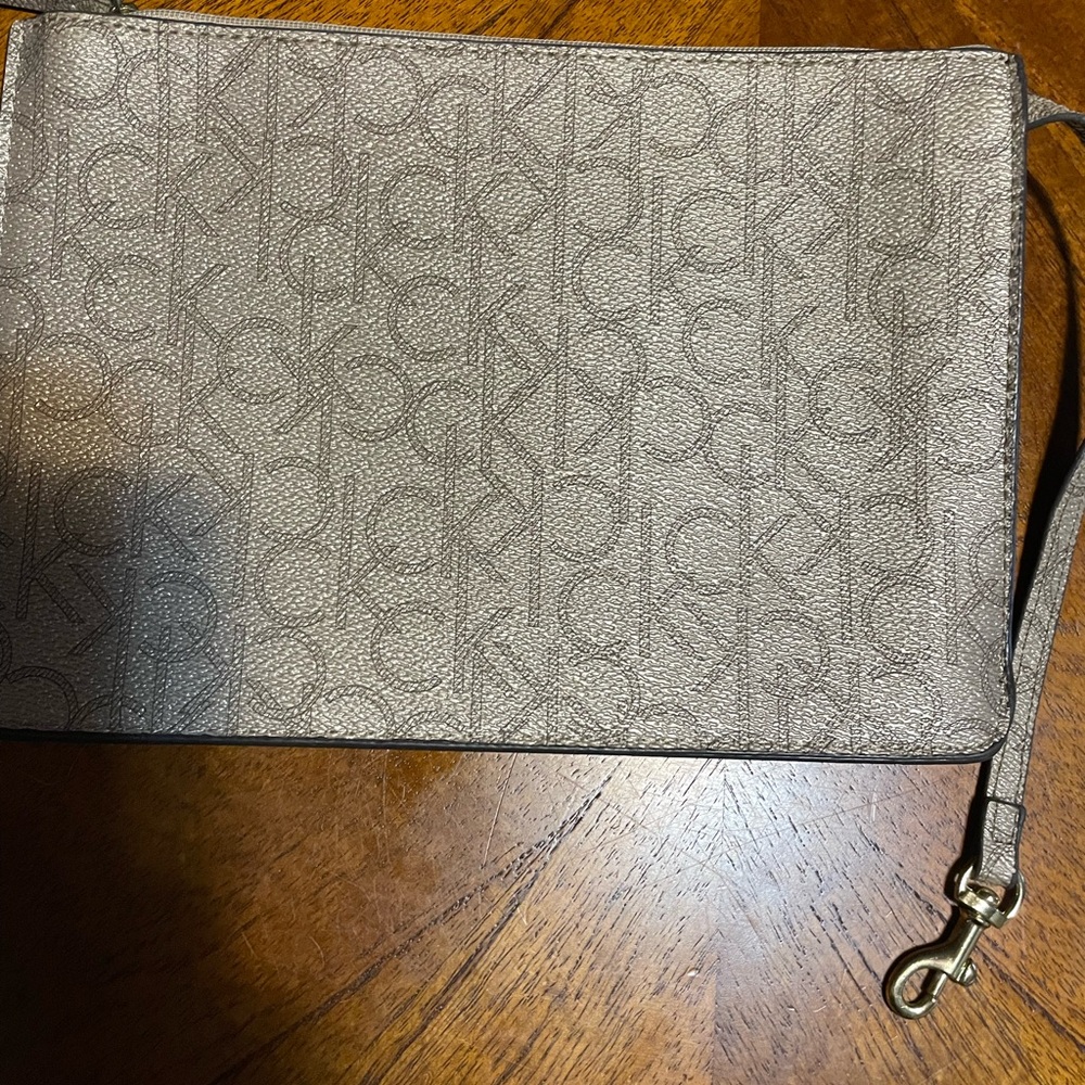 Calvin Klein Metallic Monogram Pouch